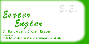 eszter engler business card